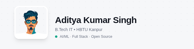 Aditya Kumar Singh — Portfolio